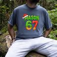 Mason 67 Christmas Ice Cream Drip Meme Six Seven Baseball Men's Comfort Colors T-Shirt Denim