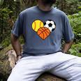 Mom Sports Heart Soccer Basketball Baseball Softball Men's Comfort Colors T-Shirt Denim Mom Sports Heart Soccer Basketball Baseball Softball Men's Comfort Colors T-Shirt Denim