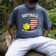 Patriotic US Flag Softball Dad Like A Baseball Dad Men's Comfort Colors T-Shirt Denim Patriotic US Flag Softball Dad Like A Baseball Dad Men's Comfort Colors T-Shirt Denim