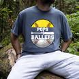 Pops Of Ballers Softball Baseball Dad Men's Comfort Colors T-Shirt Denim