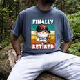 Retro Baseball Retirement Gnome Baseball Dad Finally Retired Men's Comfort Colors T-Shirt Denim