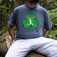 Retro Shamrock Baseball St Patricks Day Men Women Boys Girls Men's Comfort Colors T-Shirt Denim