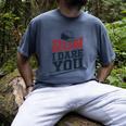 Run I Dare You Baseball Catcher Player Fan Men's Comfort Colors T-Shirt Denim