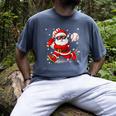 Santa Baseball Christmas Pajamas Xmas Men Boy Toddlers Men's Comfort Colors T-Shirt Denim Santa Baseball Christmas Pajamas Xmas Men Boy Toddlers Men's Comfort Colors T-Shirt Denim
