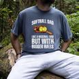 SOFTBALL DAD Like a Baseball Dad But With Bigger Balls Game Men's Comfort Colors T-Shirt Denim