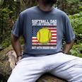 Softball Dad Like a Baseball Dad Father's Day USA Flag Men's Comfort Colors T-Shirt Denim