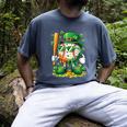 St Patricks Day Baseball Ice Cream Baseball Player Cartoon Men's Comfort Colors T-Shirt Denim St Patricks Day Baseball Ice Cream Baseball Player Cartoon Men's Comfort Colors T-Shirt Denim