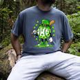 St Patricks Day Shamrock Baseball Drip Icecream Irish Boys Men's Comfort Colors T-Shirt Denim