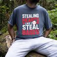 Stealing Hearts Like I Steal Bases Cute Baseball Kids Men's Comfort Colors T-Shirt Denim
