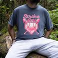 Strike Out Breast Cancer Baseball Drip For Boys Youth Men's Comfort Colors T-Shirt Denim Strike Out Breast Cancer Baseball Drip For Boys Youth Men's Comfort Colors T-Shirt Denim