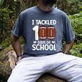I Tackled 100 Days Of School Baseball Player Kids Teacher Men's Comfort Colors T-Shirt Denim