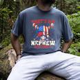 That's My Nephew Out There Baseball Cream Drip Crossed Bat Men's Comfort Colors T-Shirt Denim