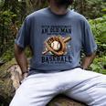 Never Underestimate Old Man Plays Baseball In His Seventies Men's Comfort Colors T-Shirt Denim