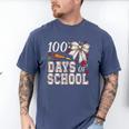100 Days Of School Baseball 100th Day Of School Coquette Bow Men's Comfort Colors T-Shirt Blue Jean