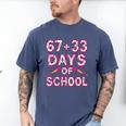 100 Days Of School Baseball Boys Six Seven Drip 100th Day Men's Comfort Colors T-Shirt Blue Jean