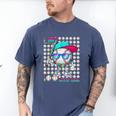 100 Days Of School Baseball Drip Ice Cream Boys Kids Men's Comfort Colors T-Shirt Blue Jean