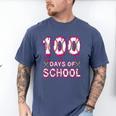 100 Days Of School Baseball Ice Cream Drip 100th Day Boys Men's Comfort Colors T-Shirt Blue Jean