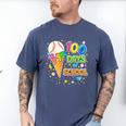 100 Days Of School Baseball Ice Cream Drip Boys Kids Player Men's Comfort Colors T-Shirt Blue Jean 100 Days Of School Baseball Ice Cream Drip Boys Kids Player Men's Comfort Colors T-Shirt Blue Jean