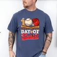 100 Days Of School Baseball Player Sports Game Teacher Kid Men's Comfort Colors T-Shirt Blue Jean