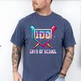 100 Days Of School Boy Kids Baseball Ice Cream Drip Teacher Men's Comfort Colors T-Shirt Blue Jean