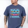 100 Days Of School Drip Ice Cream Baseball For Teacher Kids Premium Tri-Blend Men's Comfort Colors T-Shirt Blue Jean