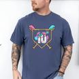 10th Birthday Baseball Bat Ice-Cream Drip 10yrs Old Boys Men's Comfort Colors T-Shirt Blue Jean