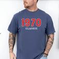 55 Year Old 1970 Classic Baseball Fan 55th Birthday Men's Comfort Colors T-Shirt Blue Jean
