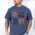 6 7 If You Know You Know Baseball Ice Cream Dip Men's Comfort Colors T-Shirt Blue Jean