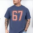 6 7 Number 67 Baseball Meme Tee For Women Men's Comfort Colors T-Shirt Blue Jean 6 7 Number 67 Baseball Meme Tee For Women Men's Comfort Colors T-Shirt Blue Jean