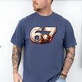 6 7 Six Seven American Baseball Graphic Men's Comfort Colors T-Shirt Blue Jean 6 7 Six Seven American Baseball Graphic Men's Comfort Colors T-Shirt Blue Jean