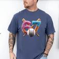 67 Baseball Ice Cream Drip Kids Youth Men's Comfort Colors T-Shirt Blue Jean