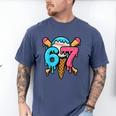 67 Baseball Ice Cream Drip Player Men's Comfort Colors T-Shirt Blue Jean