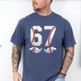 67 Six Seven Number 6 7 Meme Baseball Six Seven For Boys Men Men's Comfort Colors T-Shirt Blue Jean