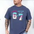 6th Birthday Now I'm 6 Next Year I'Ll Be 7 Baseball Drip 67 Men's Comfort Colors T-Shirt Blue Jean