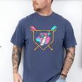 7th Birthday Baseball Bat Ice-Cream Drip 7yrs Old Boys Girls Men's Comfort Colors T-Shirt Blue Jean