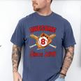8 Year Old Boys Awesome Since 2018 Baseball Birthday Men's Comfort Colors T-Shirt Blue Jean