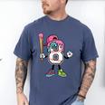 8th Birthday Baseball Ice-Cream Drip 8 Years Old Boys Girls Men's Comfort Colors T-Shirt Blue Jean