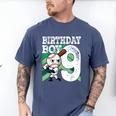 9th Birthday Baseball Birthday Party 9th Birthday Boy Men's Comfort Colors T-Shirt Blue Jean