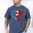 American Baseball Drip Graffiti Ball And Bat Men's Comfort Colors T-Shirt Blue Jean