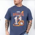 This Baller Is Now 11 Year Baseball Player 11th Birthday Boy Men's Comfort Colors T-Shirt Blue Jean
