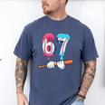 Baseball 67 Ice Cream Drip Six Seven Boys Men's Comfort Colors T-Shirt Blue Jean Baseball 67 Ice Cream Drip Six Seven Boys Men's Comfort Colors T-Shirt Blue Jean