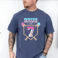 Baseball 7 Year Old Ice Cream Drip 7th Birthday Boys Player Men's Comfort Colors T-Shirt Blue Jean