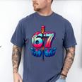 Baseball Bat Hands Drip 67 Six Seven Gen Alpha Slang Meme Men's Comfort Colors T-Shirt Blue Jean