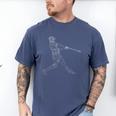 Baseball Batter Line Abstract Geometry Team Player Family Men's Comfort Colors T-Shirt Blue Jean Baseball Batter Line Abstract Geometry Team Player Family Men's Comfort Colors T-Shirt Blue Jean
