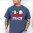 Baseball Catcher Papaw Proud Papaw Of A Baseball Catcher Men's Comfort Colors T-Shirt Blue Jean