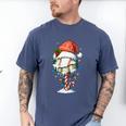 Baseball Christmas Ball Hat Snow Winter Premium Tri-Blend Men's Comfort Colors T-Shirt Blue Jean