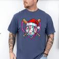 Baseball Christmas Santa Hat Baseball Christmas Drip Men's Comfort Colors T-Shirt Blue Jean Baseball Christmas Santa Hat Baseball Christmas Drip Men's Comfort Colors T-Shirt Blue Jean