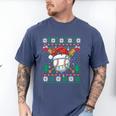Baseball Christmas Ugly Sweater Santa Sport Men Kids Men's Comfort Colors T-Shirt Blue Jean