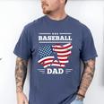 Baseball DAD American Flag Patriotic Father's Day Premium Men's Comfort Colors T-Shirt Blue Jean