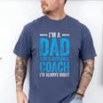 Baseball Dad Coach Father's Day Men's Comfort Colors T-Shirt Blue Jean
